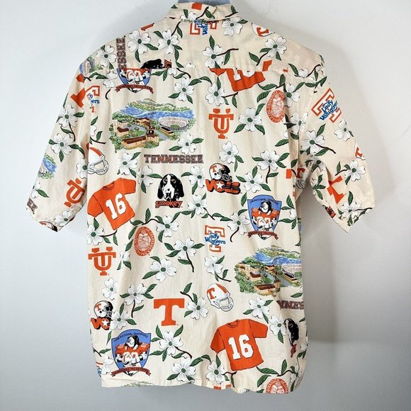 Reyn Spooner Mens University Of Tennessee Hawaiian Shirt XL Smokey Short Sleeve - Picture 7 of 12
